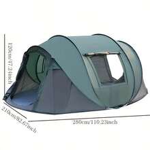 Automatyczny rozkładany namiot kempingowy, przenośna osłona przeciwsłoneczna, odpowiedni na piknik, wędkowanie, piesze wędrówki, turystykę, plażę, do parku, dla 2/3/4/5/6/8 osób, nie wymaga montażu, duży namiot rodzinny do wnętrz, przeciw komarom - Wielokolorowe - Zobacz 17