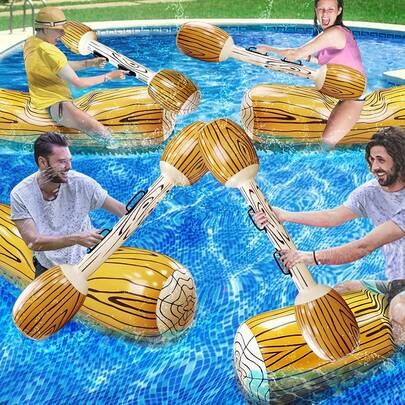 Set de 2 o 4 piezas de gusanos de agua inflables de verano - Accesorios para juegos acuáticos, fiestas en la piscina, diversión en la playa
