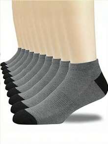 3 Pairs Black, White And Grey Unisex Business Casual Ankle Socks - Multicolor - View 3