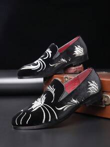 Men's Versatile Casual Plain Canvas Slip-On Loafers, Suitable For Spring, Summer, Autumn And Winter - Black - View 3