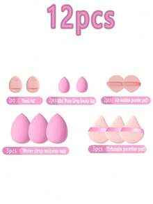 26件套完整化妆工具套装,基础面部化妆工具套装,化妆刷海绵套装,包含8支化妆刷、3个圆形粉扑、2个气垫粉扑、3个拇指粉扑、3个水滴蛋、3个迷你水滴蛋、3个三角粉扑、1个睫毛夹,适用于腮红、粉底、保湿霜和散粉。化妆刷套装,化妆刷套装,化妆刷套装,完整化妆套装,化妆刷套装,化妆刷套装,化妆刷套装,化妆礼盒套装 - 彩色 - 查看 19