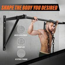 Heavy Duty Wall Mounted Pull Up Bar – Multi-Grip Pull Ups / Pull Up Bar Ceiling Mount / Joist Mount For Home Gym - A. Heavy Duty - View 5