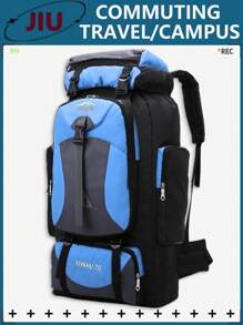 Sac d'alpinisme multifonctionnel, sac à dos léger et respirant, sac de voyage de grande capacité, sac de randonnée , sac de bagage multifonctionnel, sac de camping simple, sac de ski quotidien, convenant pour les voyages, les vacances, l'alpinisme, le ski, la randonnée, le camping, les sports de plein air, le déménagement, la prévention des tremblements de terre, les cadeaux de Noël, les cadeaux d'anniversaire