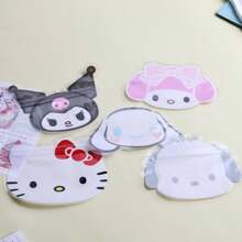 Sanrio 10Pcs Sanrio Hello Kitty Storage Bag Kawaii Cartoon Cute Kuromi My Melody Cinnamoroll Ziplock Bag Plastic Waterproof Gift