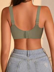 3pcs Women's Bras, Slim Fit Gather Simple Casual Bralette, Sexy Breathable Soft Fabric Ladies Lingerie