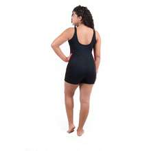 Swimming And Water Aerobics One-Piece Swimsuit - Black - View 2