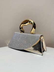 2025 Sparkling Crystal Wristlet & Hand Carry Evening Bag, Sophisticated Craftsmanship Luxury Party Clutch, Elegant Formal Occasion Purse For Ladies - Multicolor - View 4