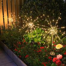 Solar Powered Outdoor Waterproof Decorative Lights, Atmosphere Lighting Fireworks Lights - Fireworks Lights - View 1