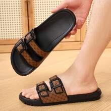 Pantuflas casuales para hombres, sandalias ligeras y cómodas de correa deslizable para verano y playa