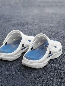 Men's Versatile Soft Slippers, Comfortable Indoor/Outdoor Sandals, Anti-Slip Textured Design, Fashionable Footwear - White - View 3