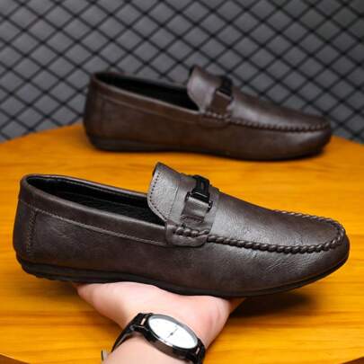 Mocassini casual da uomo, nuovi mocassini penny versatili, scarpe da barca slip-on, scarpe sciatte, scarpe in pelle da barca, scarpe casual piatte da