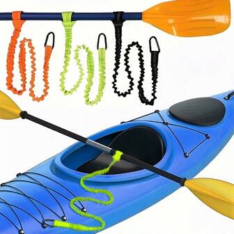 1pc Kayak Paddle Strap, Kayak Paddle Leash, Canoe Anti-Loss Lanyard, Beach Essentials, Beach Accessories, Pool Float