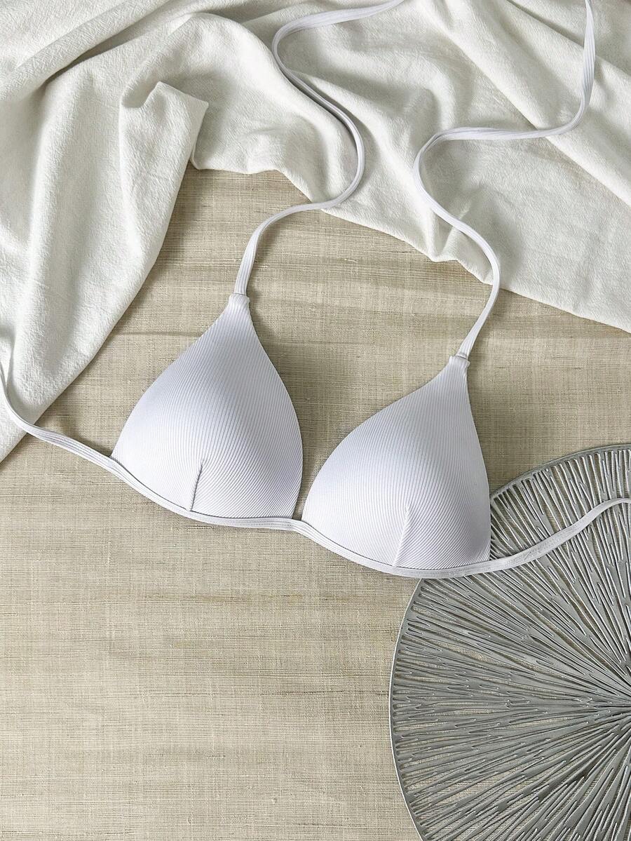 1pc White Striped Casual Camisole Top, Versatile