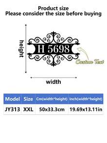 1pc Personalized Metal House Number, Custom Home Address Number Sign, House Number Plate, Wall Art, Housewarming, Birthday, Thanksgiving/Mother's Day/Father's Day, Personalized Gift For Family/Friends - Multicolor - View 50