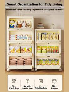 5/4/3/2/1 Armario plegable de varios niveles para almacenamiento de ropa, para uso de adultos, fácil de montar, para dormitorio - Multicolor - Ver 3