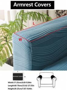 1件装四季通用弹力沙发套，防滑全覆盖加厚面料沙发座垫套，可水洗防尘沙发套，时尚清新家居装饰，宠物友好型，适用于L型及1/2/3/4座沙发，柔软家具保护套 - 霧霾藍 - 查看 12