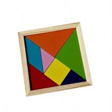 2025 New Wooden Colorful Tangram Puzzle Board, Educational Toys For Developing Intelligence, Numbers, Letters, Geometric Shapes, Memory, Logical Thinking And Reasoning Skills - Holiday Gift - Birthday Gift - Present