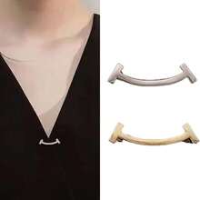 4pcs Mini Collar Pins For Shirts, V-neck Pendant, Prevent Exposures Button - Multicolor - View 11