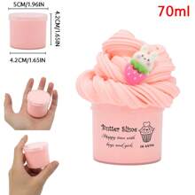 70ML Cute DIY Scented Butter Slime Kit, Super Stretchy Non-Sticky Slime Putty For Kids, Birthday Gifts Christmas Party Favors For Girls Boys, Fun Sensory Toys