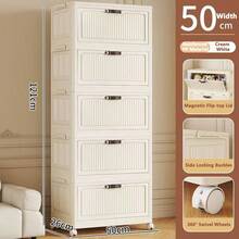 5/4/3/2/1 Armario plegable de varios niveles para almacenamiento de ropa, para uso de adultos, fácil de montar, para dormitorio - Multicolor - Ver 12