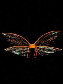 1 件仙女翅膀，适用于派对和表演、蝴蝶翅膀、狂欢节服装、节日装饰万圣节 - 白色 - 查看 5