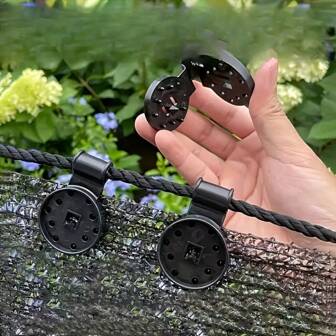 100pcs Shade Clips - PP Plastic, Multiple Sizes, With Round Rings, Ideal For Sunshade Nets, Patio Screens, Garden Fabrics And Shading Devices | Multipurpose Waterproof Clips, Sunshade Net Fasteners | Round Rings | Secure Fastening