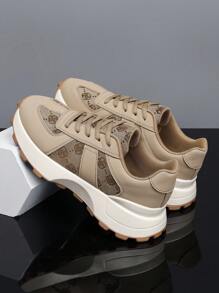 Nuove scarpe sportive con suola massiccia, in pelle, traspiranti, adatte per la stagione primavera/estate, scarpe sportive casual per adolescenti