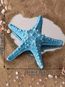 4Pcs/Set Blue Starfish Decorative Home Accessories,Resin Statue Art Crafts Ornaments For Living Room,Shelf Decor Outdoor Patio Decor