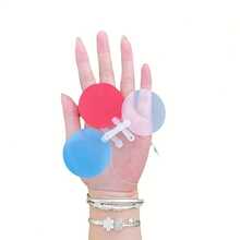 可爱迷你透明塑料风扇 - 现代风格景观设计，轻巧，适合 DIY 工艺品、家居装饰、婚礼生日派对礼品、节日礼物（万圣节、复活节、情人节、感恩节）、节日装饰 | 极简主义设计 | 手工艺用品、家居装饰品