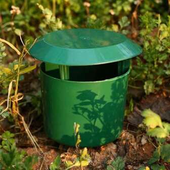 1 pieza Trampa de caracol de unicolor, sencilla caja de control de plagas de caracoles verdes para el jardín