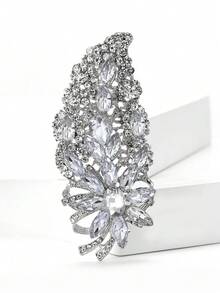 Fashionable Large Crystal Flower Brooch For Women Suitable For Wearing With Dress, Suit, Hat, Shoes, Flower Scarf - Flower (0955) - View 15