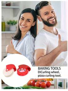 1 Pieza Cortador y Decorador de Rueda para Pastelería, Rueda de Corte para Pastelería, con Mango Rojo, Prensa para Corteza de Tarta, Cortador de Masa, Rueda para Pizza y Cortador de Pastelería, Material Plástico, Seguro para Alimentos, Multiusos Rodillo y Cortador de Masa de Pizza Manual (Horneado), Rueda de Pastelería Decoradora de Plástico, Adecuado para Pizza, Tarta, Galletas, Pasta, Hojaldre, Fondant, Herramientas de Horneado, Herramientas de Pastelería de Cocina, Accesorios de Cocina, Suministros de Cocina.