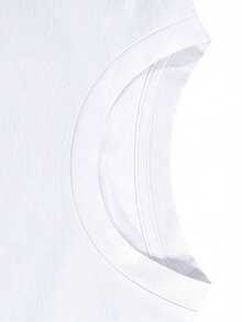 1pc Camiseta de Verano para Hombre de Talla Grande - Camiseta Casual de Cuello Redondo de Poliéster con Impresión Gráfica de Cita Inspiradora, Manga Corta, Ajuste Regular para Uso Diario - Blanco - Ver 7