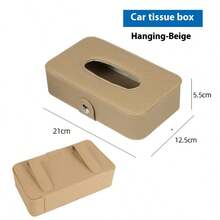 1pc Leather Car Tissue Holder - Fashionable Hanging Design, Convenient To Take Out And Organize, Portable In-Car Accessory, Car Decoration | Durable Auto Parts - Multicolor - View 11