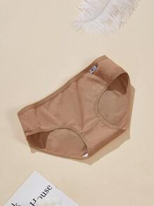 6 piezas Braguitas básicas de mujer de algodón puro con material de punto cómodo y minimalista, en unicolor, ligero y elástico, apto para todas las estaciones