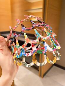 2/3pcs Colorful Simple Wave Hair Hoops, Girls Hair Accessories - Multicolor - View 7