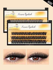 Wispy Lash Clusters Extensions 180Pcs Anime Eyelash Clusters D Curl Manga Lashes Clusters Natural Look 8-16MM Cluster Eyelash Extensions Individual Lash Extension Pack,180448/470/640Pcs