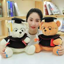 Keylingwd 1pc Graduation Bear Plush - Adorable Plush Doctoral And Master's Degree Animal With Cap And Diploma, Soft Foam Teddy Doll For Elementary/Middle/High School/University Graduates, Party Decor And Encouragement Gift - Multicolor - View 12