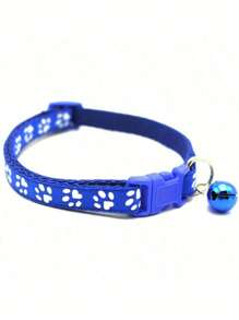 Colliers de clochettes colorés et mignons pour chats et chiens, colliers de chat réglables avec clochettes, colliers amusants et de bandes dessinées à motif de patte, fournitures pour chat collier de patte d'animal de compagnie, patch de collier de chien à motif de patte, collier à clochette, collier de chat avec boucle, accessoires de voyage essentiels