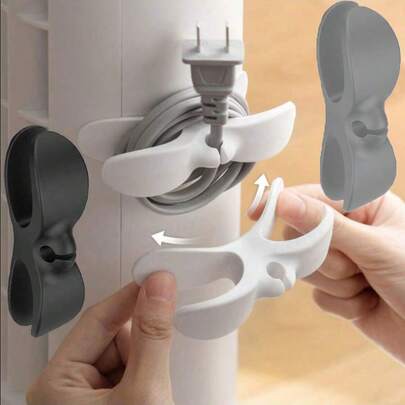 3pcs Electrical Cord Organizer, Kitchen Appliance Cord Management Clips, Adhesive Cord Holder, Cable Tidy Clips For Home Electric Appliances