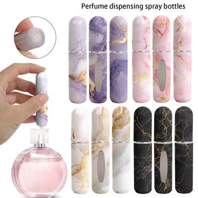 1/4 Chai xịt nước hoa họa tiết đá cẩm thạch, Chai nước hoa có thể tái sử dụng, Chai mỹ phẩm mini, Nước hoa, Dụng cụ đóng gói Pure Dew, Nhiều màu sắc để lựa chọn, Quà tặng sinh nhật cho gia đình và bạn bè, Quà tặng ngày lễ, Di động để đi du lịch 5 ml