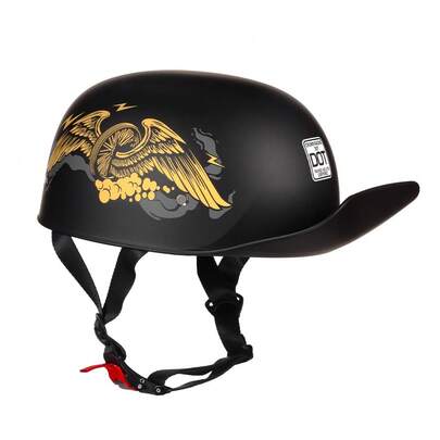 Crown Racing Vintage Motorcycle Helmet Summer Carbon Fiber Half-Helmet DOT Standard