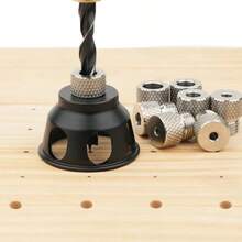 Vertical Drill Guide Doveling Jig Kit 3-10mm Drill Positioning Aluminum Alloy Straight Angle Guide Locator Punch Tools