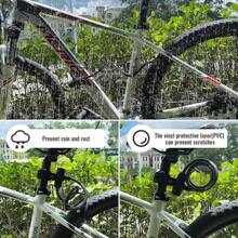 LOVTOKIN 1/2 piezas Cadena de bloqueo para motocicleta de uso pesado, candado para bicicleta de montaña - Hierro robusto, antirrobo, con 2 llaves, accesorios de para bicicleta reforzados, superficie pulida, método de control manual, para motocicleta y bicicleta