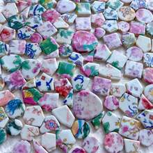 100g/200g Assorted Colorful Asymmetrical Shaped DIY Mosaic Tiles, Suitable For Various DIY Crafts, Mosaic Art, Garden Design, Frame Decoration, Creative Decor, And DIY Supplies - Surprise Color Mixing - View 10