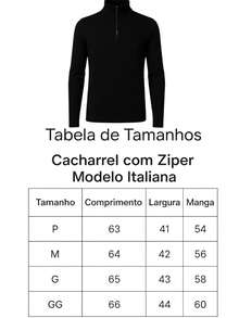 Cacharrel Zip Polo Neck Long Sleeve ITALIAN Classic - Black - View 4