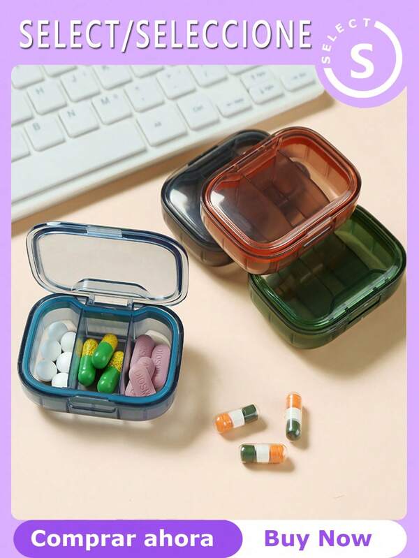 Travel Pill Box Extra Large Pill Organizer 2 Times A Day Weekly XL AM PM Pill Case 1 Day Pill Box Twice A Day Oversized Daily Medicine Organizer For Vitamins Big Pill Container Medication Dispenser (Rainbow)