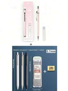 colnk 1pc Middle East Style Mechanical Pencil Set, Macaroon Colors, And Multi-Pack Sets - Pink - View 19