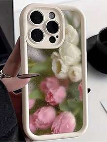 Funda de verano/primavera con diseño de margaritas de Apple. Funda de silicona suave y gruesa, resistente a caídas. Compatible con phone. Funda protectora de colores dulces creativa (1 unidad) - Multicolor - Ver 3