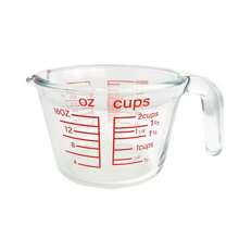 1pc Glass Liquid Measuring Cup, Safe For Preparation, Baking, Cooking, Oven Preheating, Dishwasher, Freezer, And Microwave
